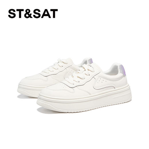 星期六简约百搭厚底增高小白鞋SSC3112N04 商品图4
