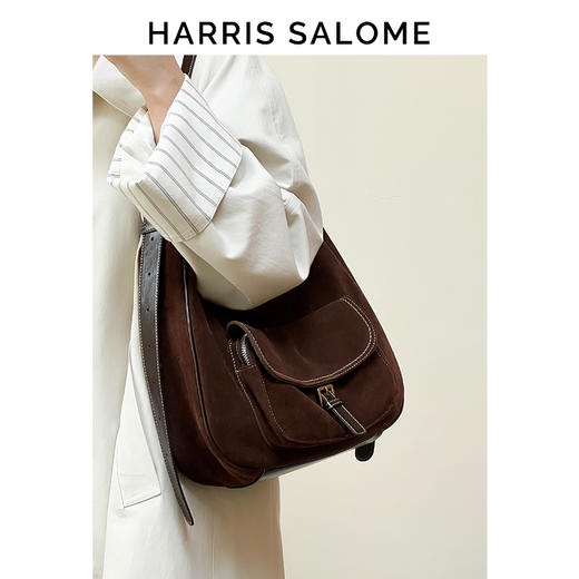 Harris Salome磨砂系列帆船包弯月设计大容量托特包 商品图3