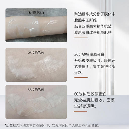 冰肤之萃水感胶原蛋白乳液额头贴眼膜 水晶紧致人皮正品面膜 商品图2