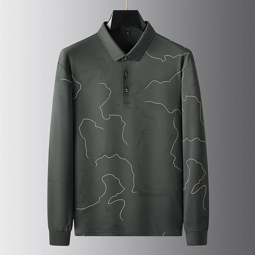 【新款DDA】大依优型大码长袖Polo衫翻领加肥加大肥佬休闲商务宽松透气上衣打底 商品图0