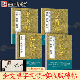 墨点字帖 实临视频技法4册可选 灵飞经集王羲之圣教序颜真卿多宝塔实临欧阳询九成宫醴泉铭实临