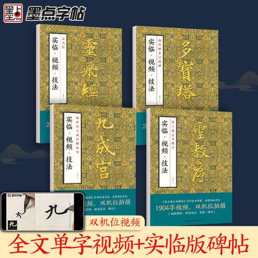 墨点字帖 实临视频技法4册可选 灵飞经集王羲之圣教序颜真卿多宝塔实临欧阳询九成宫醴泉铭实临 商品图0