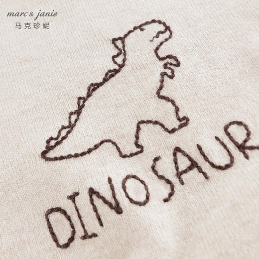 马克珍妮男童线条动物圆领毛衣 儿童针织衫2024年秋冬新款241771 商品图4