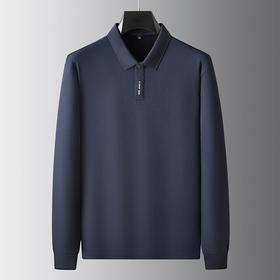 【棉质】【新款DDA】大依优型大码长袖Polo衫翻领加肥加大肥佬休闲商务宽松透气上衣打底