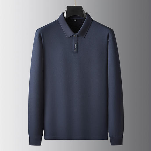 【棉质】【新款DDA】大依优型大码长袖Polo衫翻领加肥加大肥佬休闲商务宽松透气上衣打底 商品图0