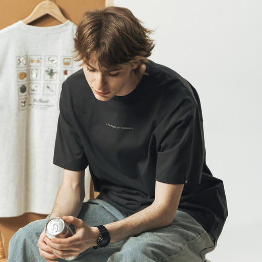 714street潮牌印花短袖T恤夏季情侣装重磅打底衫 商品图2