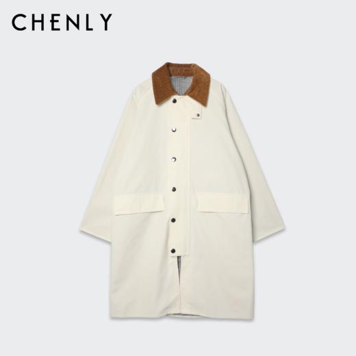 尘衣｜复古老钱撞色领宽版风衣外套 商品图1