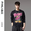 PINLI品立2024秋季新款重工烫钻休闲卫衣男士时尚宽松长袖上衣潮BG243109031 商品缩略图0