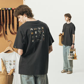 714street潮牌印花短袖T恤夏季情侣装重磅打底衫