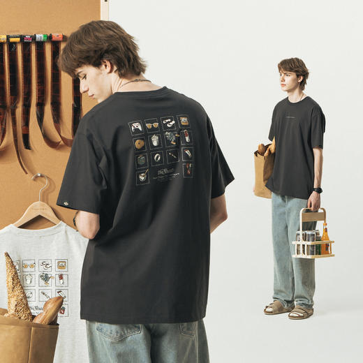 714street潮牌印花短袖T恤夏季情侣装重磅打底衫 商品图0