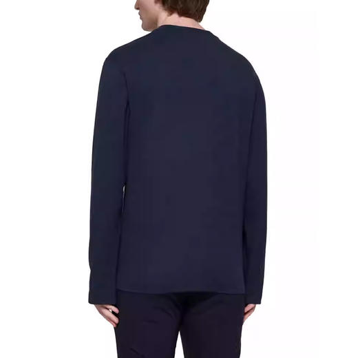 BURBERRY 巴宝莉 男士马术骑士徽标印花棉质圆领长袖T恤 深蓝色 8092945 C1172 商品图2