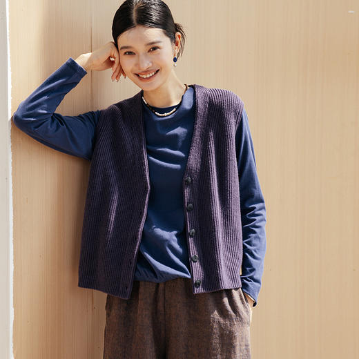 绽放旅行女装613朵/花苞T恤*浪漫印花打底衫简约圆领长袖上衣 商品图3