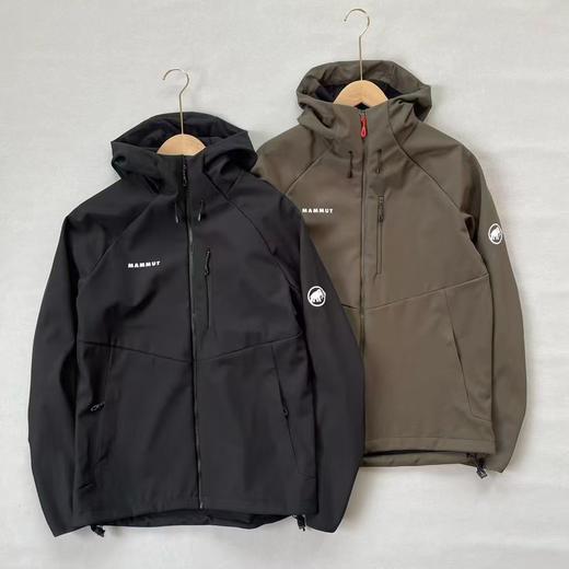 猛犸秋冬红标刺绣透气防风防泼水加绒加厚保暖软壳冲锋衣男外套 商品图2