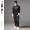 PINLI品立2024秋季新款男烫钻花卉圆领卫衣宽松休闲潮牌套头上衣BG243109036 商品缩略图1