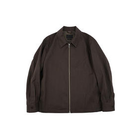 YOKE FRONT ZIP SHIRT BLOUSON 高密度澳洲羊毛垂坠夹克外套