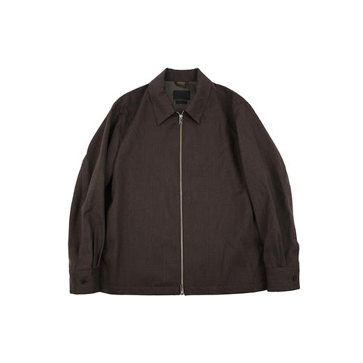 YOKE FRONT ZIP SHIRT BLOUSON 高密度澳洲羊毛垂坠夹克外套 商品图0