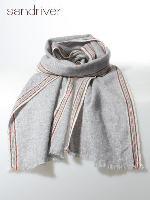 西藏手工氆氇羊绒撞边围巾SJF96P813N 商品图6