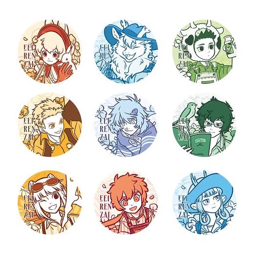 非人哉 田园野趣系列 马口铁徽章 吧唧 全9种 8包/盒 国谷 商品图0