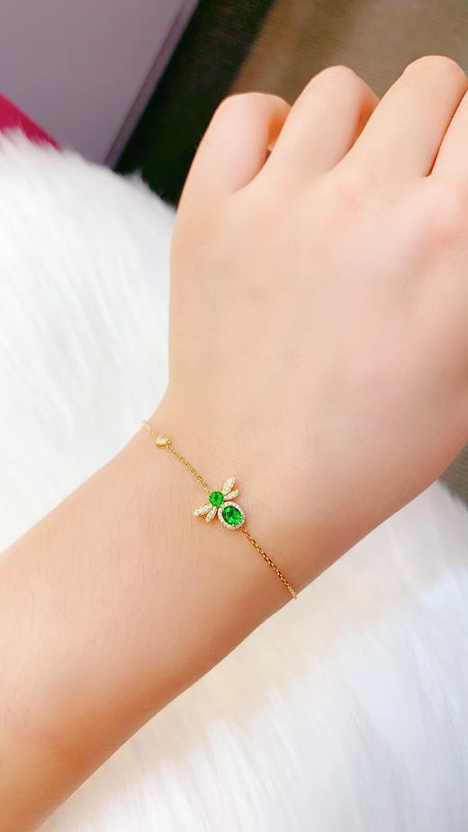 18k金镶祖母绿手链 0.33ct 商品图4