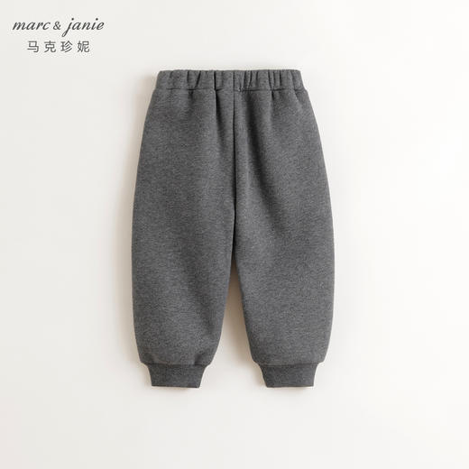 [抗静电马克珍妮男童拼接线条加绒运动裤儿童裤子冬装新款241323 商品图2