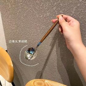 「19.9到手5支」不锈钢勺子加厚夹柄甜品勺 长柄咖啡搅拌勺蜂蜜勺茶勺家用调羹餐饮用具