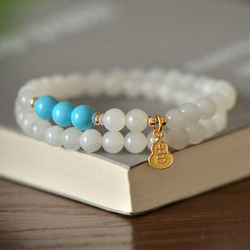 【经典】金风玉露天然和田白玉手串