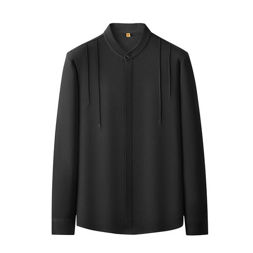 【新中式小立领】【新款DDP】大依优型大码长袖衬衫男装加肥加大体恤大号上衣胖子休闲商务 商品图6