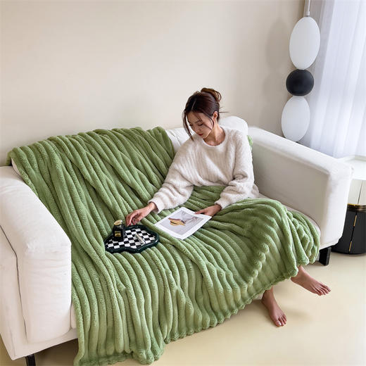【兔毛绒毛毯冬季】办公室加厚午睡空调毯 沙发盖毯 细腻软糯 加厚保暖床上小毯子 商品图10