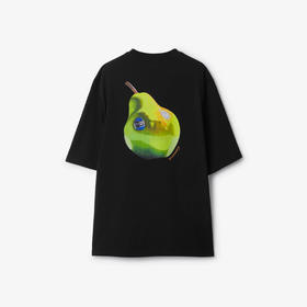 BURBERRY 巴宝莉 男士啤梨印花棉质圆领短袖T恤 黑色 8089099 A1189