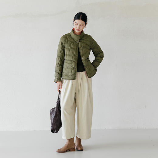 绽放911朵/斜纹*加厚萝卜裤2024秋冬新款松紧腰磨毛抽绳休闲裤 商品图1