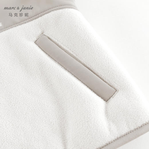 马克珍妮男童拼接摇粒绒马甲 儿童加绒上衣2024年秋冬新款241107 商品图4