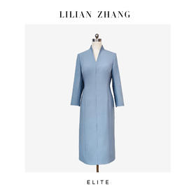 E-“定制”—「东方意蕴」—“中式老钱”—Lady挚爱、天空蓝连衣裙 2401184