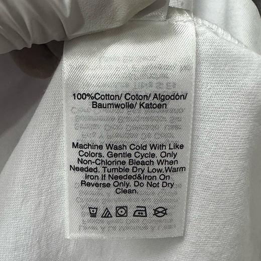 DKNY/唐可娜儿 女士纯棉日常休闲纯色正面logo印花圆领短袖T恤 商品图3