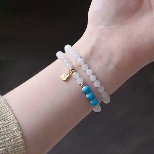 【经典】金风玉露天然和田白玉手串 商品图2