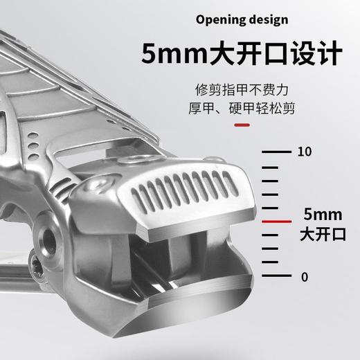 【设计师款金蝉仿生防飞溅】不锈钢禅型大开口指甲钳粉末压铸指甲剪套装修甲刀美甲钳工具 商品图2