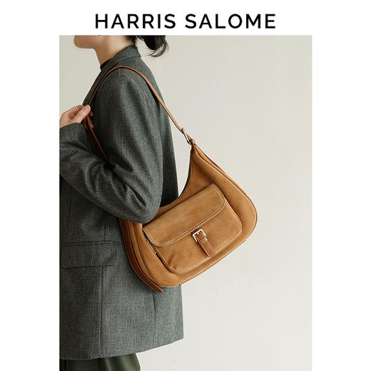 Harris Salome磨砂系列帆船包弯月设计大容量托特包 商品图9