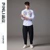 PINLI品立2024秋季新款翅膀烫钻修身衬衫男士商务休闲长袖衬衣潮BG243113045 商品缩略图1
