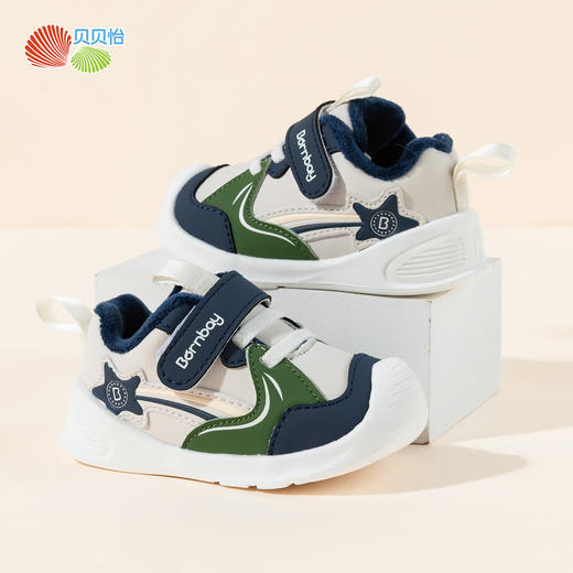 贝贝怡【加绒保暖】男女宝宝学步鞋女童秋冬新款软底鞋子防撞童鞋机能鞋
ZB4DX004 商品图7