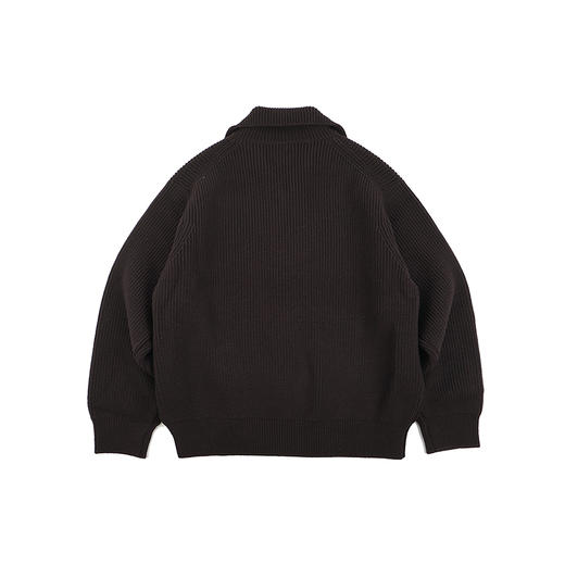 YOKE 3/4 FRONT ZIP HIGHNECK RIB SWEATER 羊毛拉链套头毛衣 商品图3