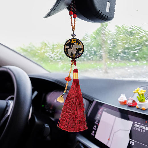 大英博物馆 盖亚·安德森猫和她的朋友们系列 福袋猫元宝车挂 松鹤延年车挂 商品图1