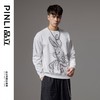 PINLI品立2024秋季新款男士落肩袖圆领宽松兔八哥烫钻套头卫衣潮BG243109025 商品缩略图4