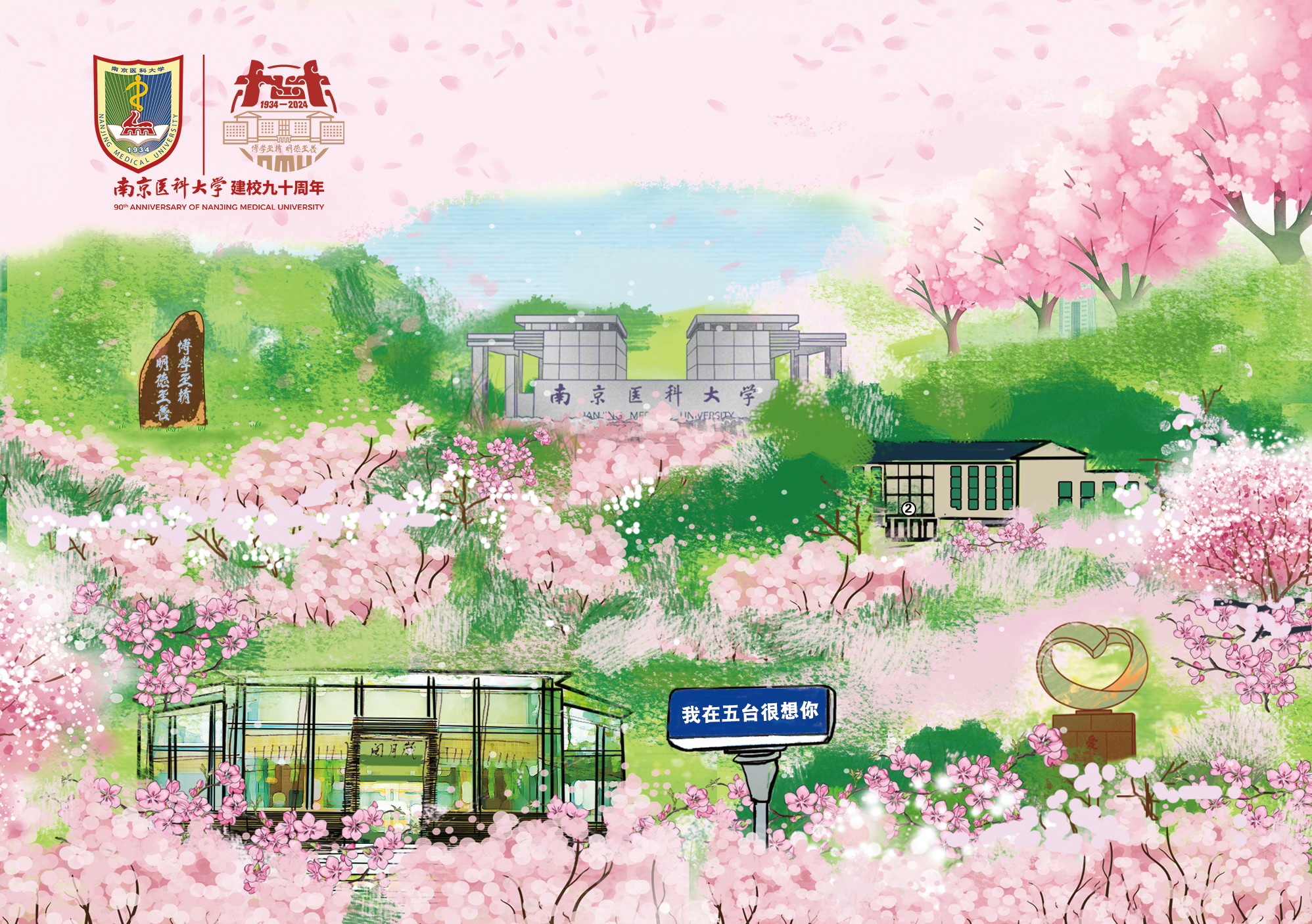 四季南医 邮资明信片