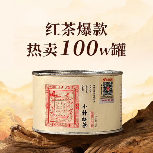 元正 茶票小种 红茶特级武夷红茶叶散装罐装150g 商品图4