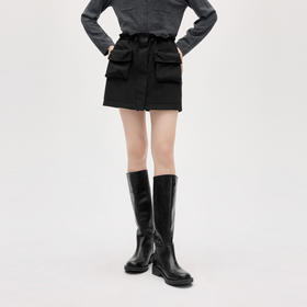 【严选】伊芙丽都市户外风收腰抽绳短款防风防水羽绒半身裙2024秋季新款1FA941921