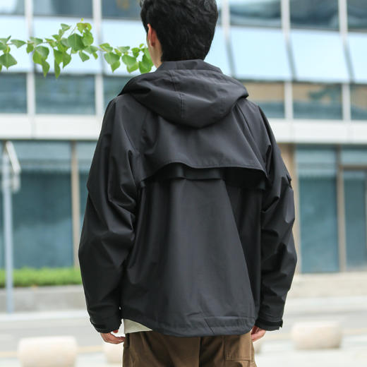 DRONKOO 2024  连帽前襟双拉链左侧活页工装风微阔中厚夹克 商品图4