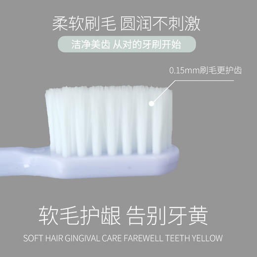 【百大严选】「9.9到手5支！温和清洁」牙刷软毛牙刷 成人软毛牙刷5支卡装家庭款口腔护理 商品图1