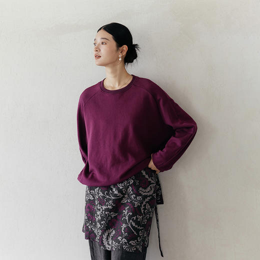 绽放645朵/香蕉卫衣重磅*细毛圈布弯刀袖下摆抽绳套头长袖上衣 商品图2