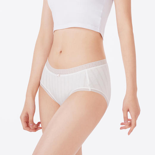 都市丽人内裤舒肤棉三角裤50支棉提花女士内裤LKT2B2 商品图2