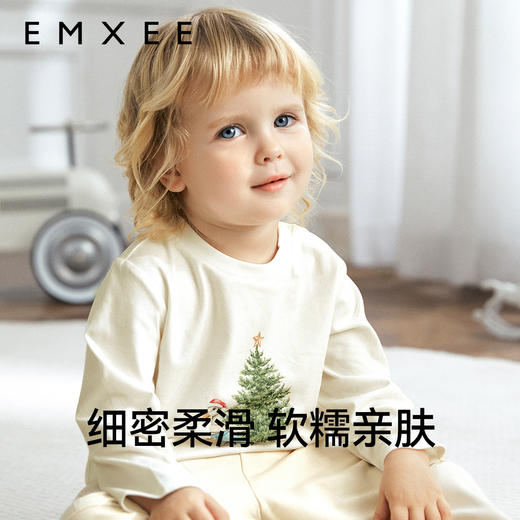 【宝宝服饰】嫚熙儿童2024秋季新款男女宝宝纯棉抗菌印花T恤保暖长袖打底上衣 商品图1