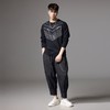 PINLI品立2024秋季新款潮牌烫钻圆领卫衣宽松百搭休闲套头男上衣BG243109037 商品缩略图4